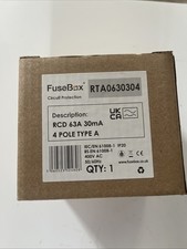 FuseBox RTA0630304 63A 4 Pole 30mA Type A RCD
