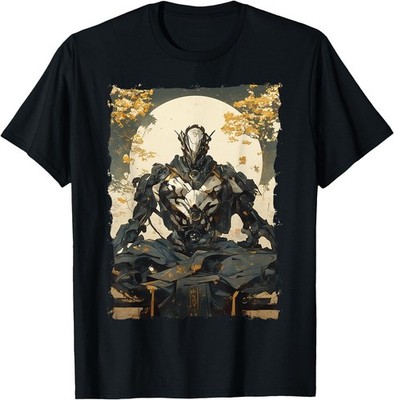 Cyber Samurai Mecha Ronin Futuristic Japan T-Shirt