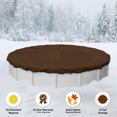 28' Round Above Ground Winter Swimming Pool Solid Cover 10 Yr Warranty solid