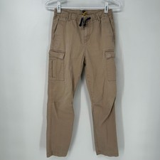 Polo Ralph Lauren Pants Boys 14 Beige Jogger Pant Cargo Pockets Drawstring