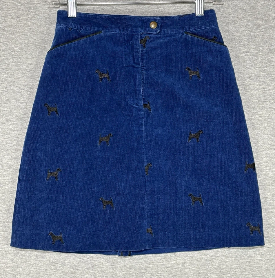 Falda Lilly Pulitzer Pana Perro Talla 2 Bordada Puntero Cachorros Fabulosa Foto 2 de 4