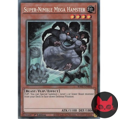 Yugioh Super-Nimble Mega Hamster RA02-EN004 Collector's Rare 1st Edition NM