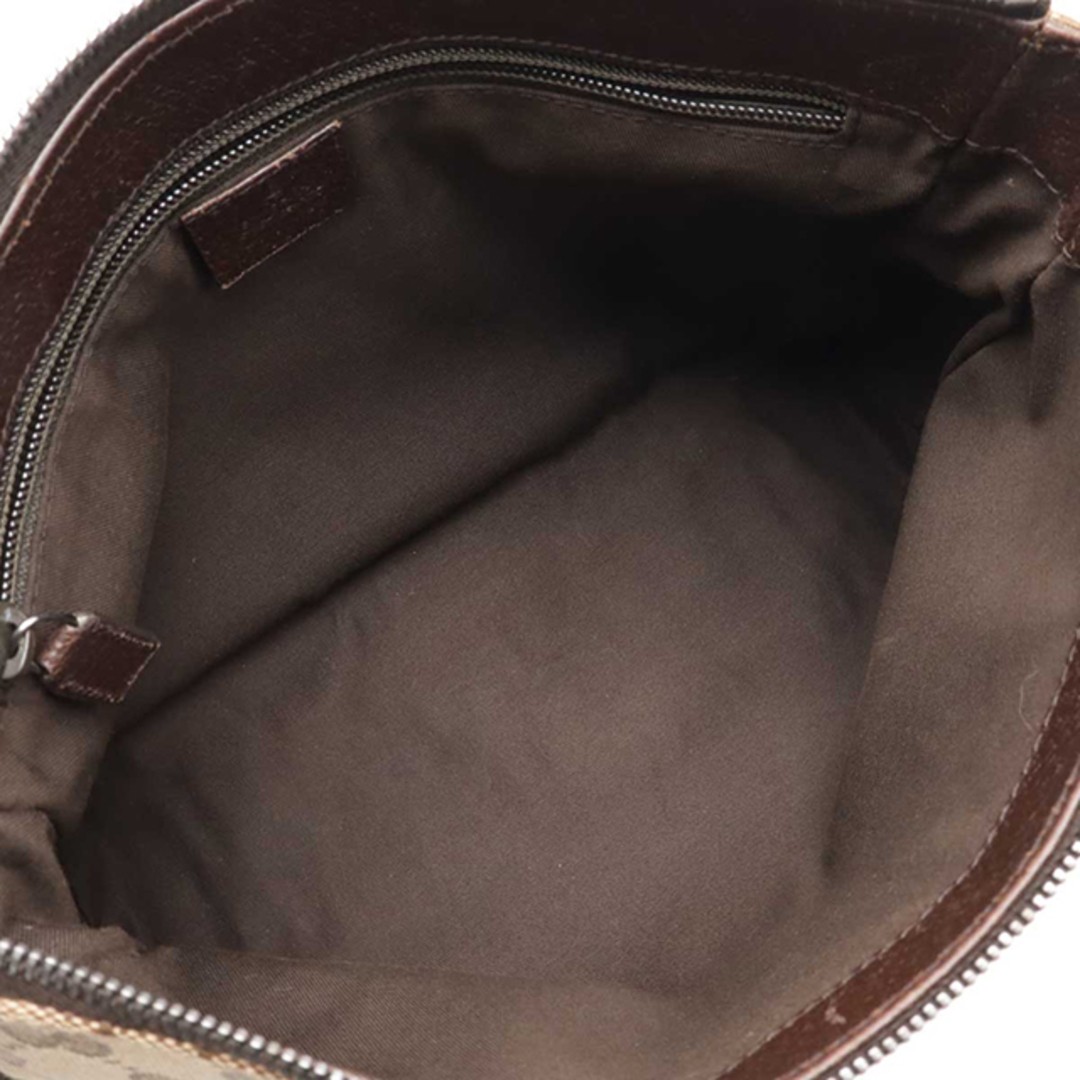 Gucci GG Canvas Shoulder Bag Leather Khaki Beige Used Crossbody AB thumbnail 6
