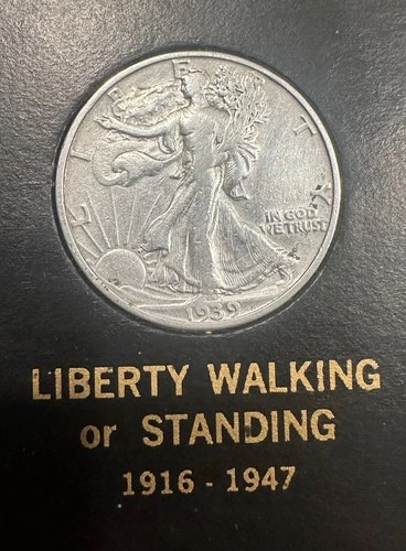 1939 Walking Liberty Silver Half Dollar - Good Condition