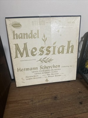 HANDEL Messiah cond HERMAN SCHERCHEN/ VIENNA: 4LP Set Westminster 306 VINTAGE