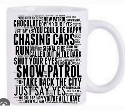 Chasing Cars Snow Patrol Lyrics Tasse Neu Spülmaschinenfest  