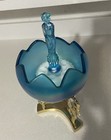 Fenton Art Glass Centerpiece Bowl & Lady Figurine — photo 1