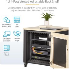 Adjustable 1U 4-Post Server Rack Shelf