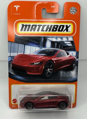 Matchbox | Tesla Roadster | Matt Dunkelrot | Bronze Wheels | 2021 - Bild 1 von 10