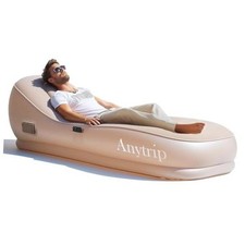 Inflatable Couch Air Sofa Blow Up Lounger with Built-In Pump - Portable Self