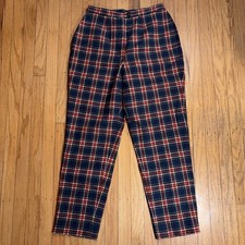 Vintage Pendleton Tartan Plaid Pants Womens 4 Wool Blue Red