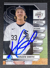 HAGEN SMITH IP SIGNED 2024 BOWMAN BASEBALL DRAFT NIGHT CHICAGO WHITE SOX AUTO