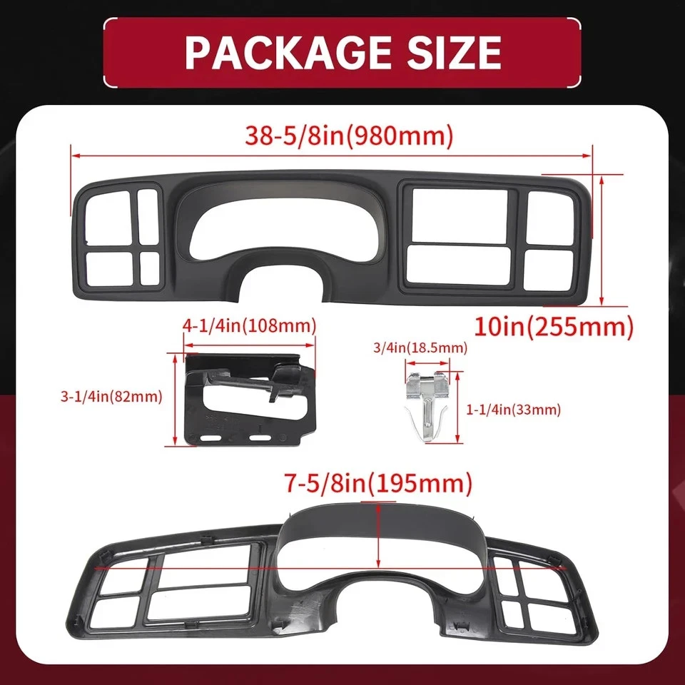 Kit de tablero de camión Doble Din compatible con camionetas GM de tamaño completo 1999-2002 SUV'S Si Foto 4 de 4