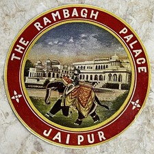 1960's The Rambagh Palace Jaipur India Luggage Label