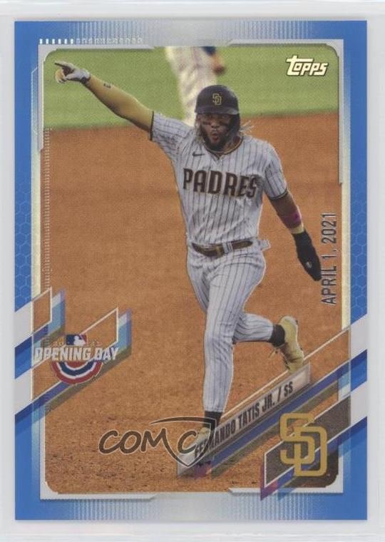 2021 Topps Opening Day Opening Day Edition Blue Foil Fernando Tatis Jr #1 0e8z