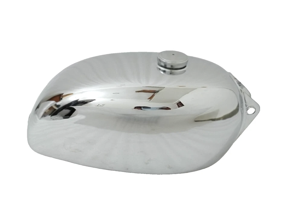 Husqvarna CR450 Desert Master 1973 acero cromado combustible gasolina tanque + tapa Foto 2 de 4