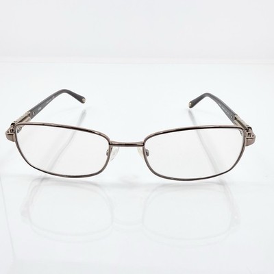 Safilo Emozioni EM4380 52-17 Rose Gold Rectangular Eyeglass Frames Only Italy