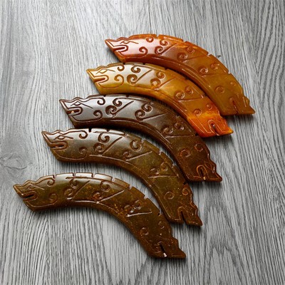 Handicrafts Jade Carvings Auspicious Cloud Pendants Dragon Decorations