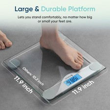Etekcity Digital Body Weight Scale for Bathroom Precision Silver LCD 400lb