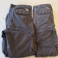 Carhartt Force Cargo Pants 40x30 Gray Relaxed Fit Ripstop Utility 101148 2 Pair