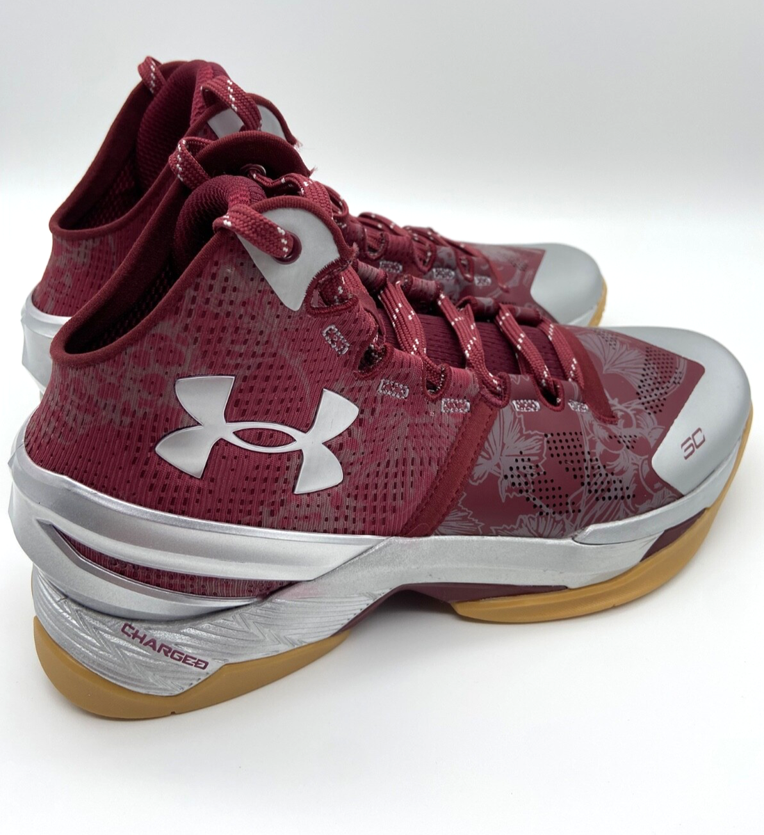 New Red Under Armour Mens Shoes Curry 2 Retro UA Domaine Size 7