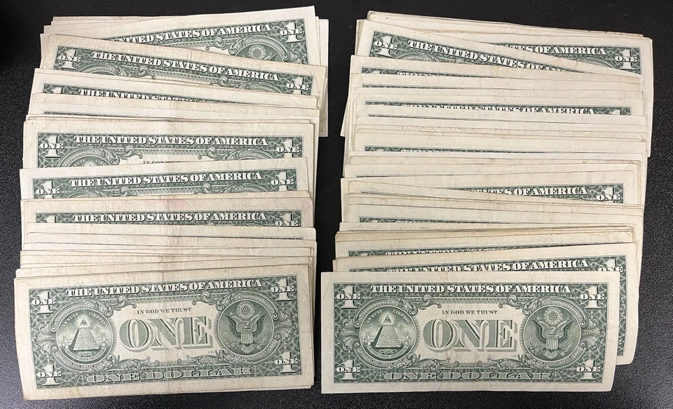 Lot of (100) One Dollar Federal Reserve Notes $1 Bills STAR NOTES 1990s & 2000s - Image 2 of 3