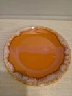 Hull Tangerine Drip Plate 8 1/2 Inch Oven Proof Made In USA Vintage
