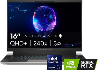 Alienware X16 R2 Gaming Laptop - 16-inch QHD+ 240Hz 3ms Display,16GB LPDDR5X RAM