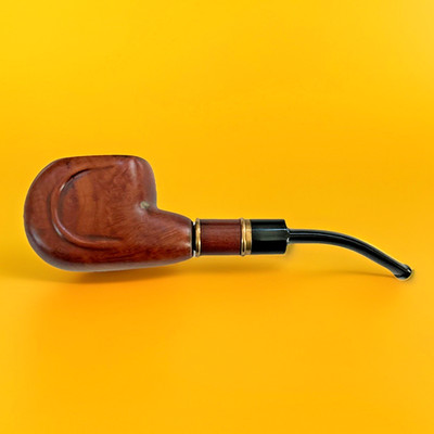 Vintage Free Hand Tobacco Pipe Estate Custom Made Briar Golf Club Heavy