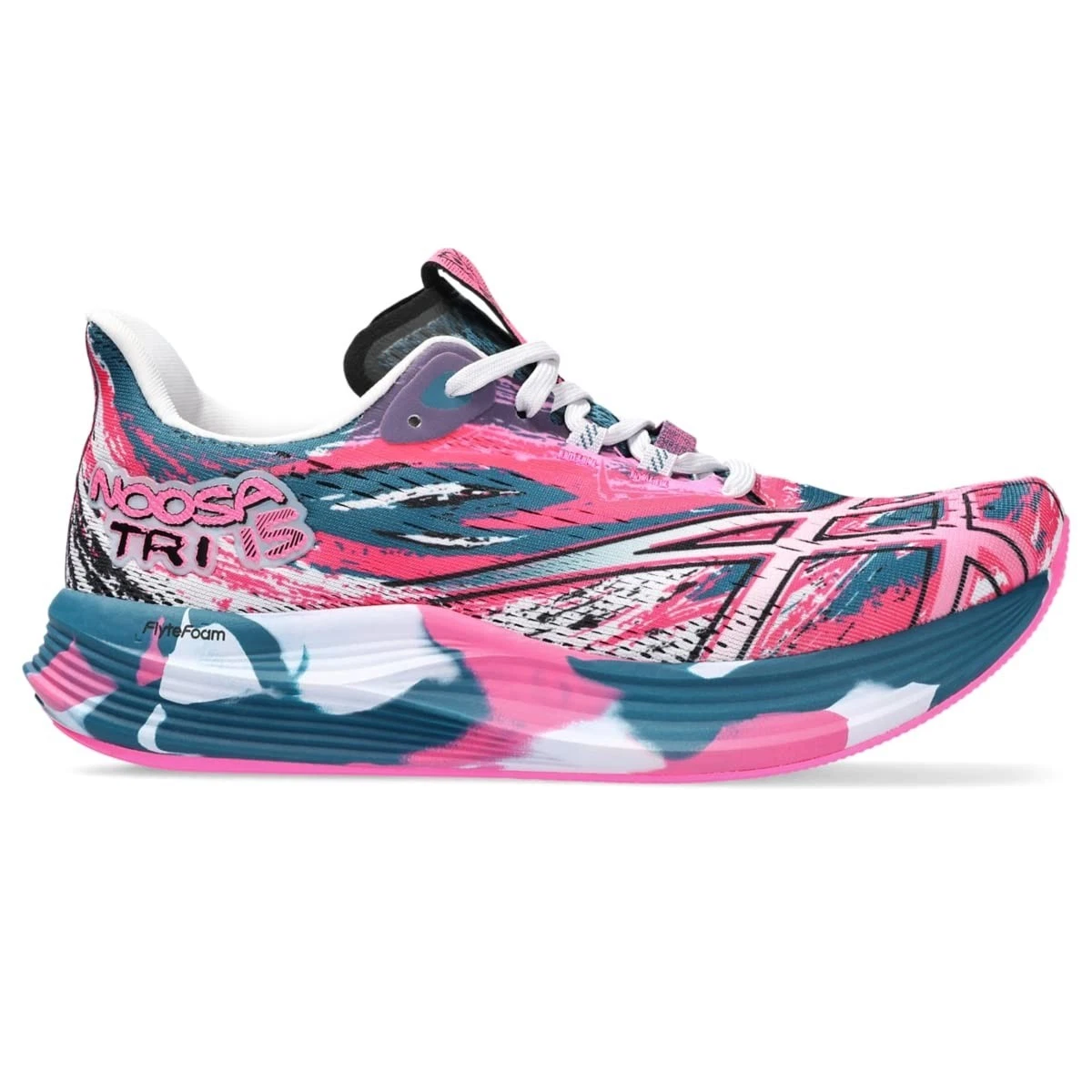Scarpe da corsa ASICS da donna Noosa TRI 15 10 5 US RIPOSANTI Teal rosa caldo rare