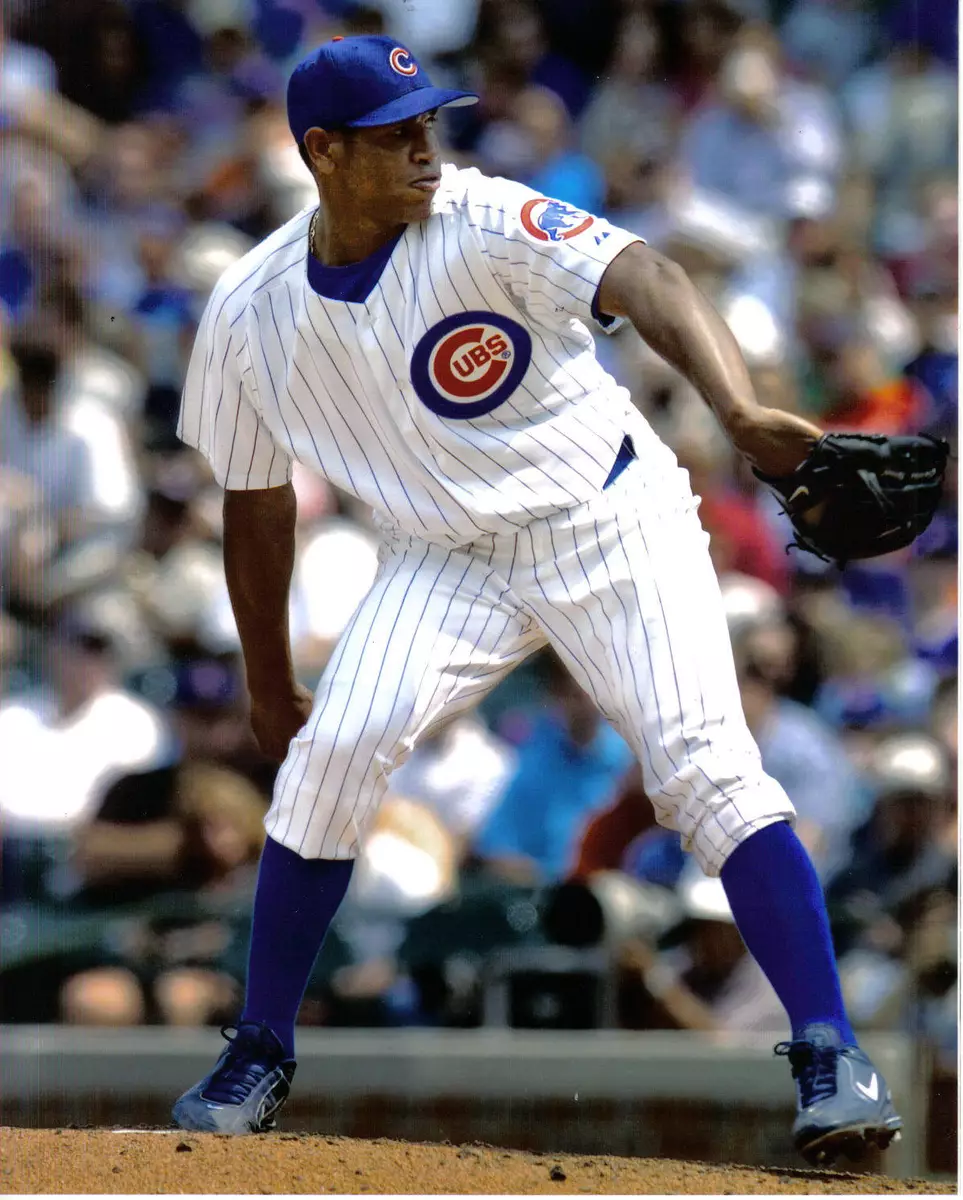 8x10 photo, Baseball, Carlos Marmol #2, Chicago Cubs, white jersey, game  action