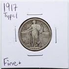 1917 Type 1 25C Standing Liberty Quarter Dollar in Fine+ Condition #1787