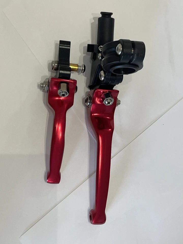 ASV F3 Irrompible​e Ajustable Shorty Rojo Freno y Embrague Percha y Palancas - ¡NUEVO! Foto 3 de 4