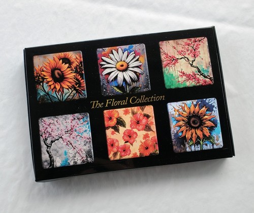 Imanes de nevera de colección, juego de 6 imanes acrílicos temáticos florales de tamaño mediano - Imagen 2 de 12