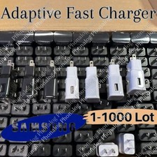 1-1000 Lot Adaptive Fast Charging Wall Plug Charger For Samsung NOTE 4/5 S6/7/8
