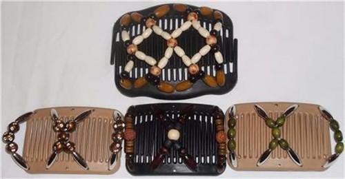 Angel Wings MINI Hair Clips 3x2.5", African Butterfly Style, Magic Combs, MC4 - Picture 8 of 15