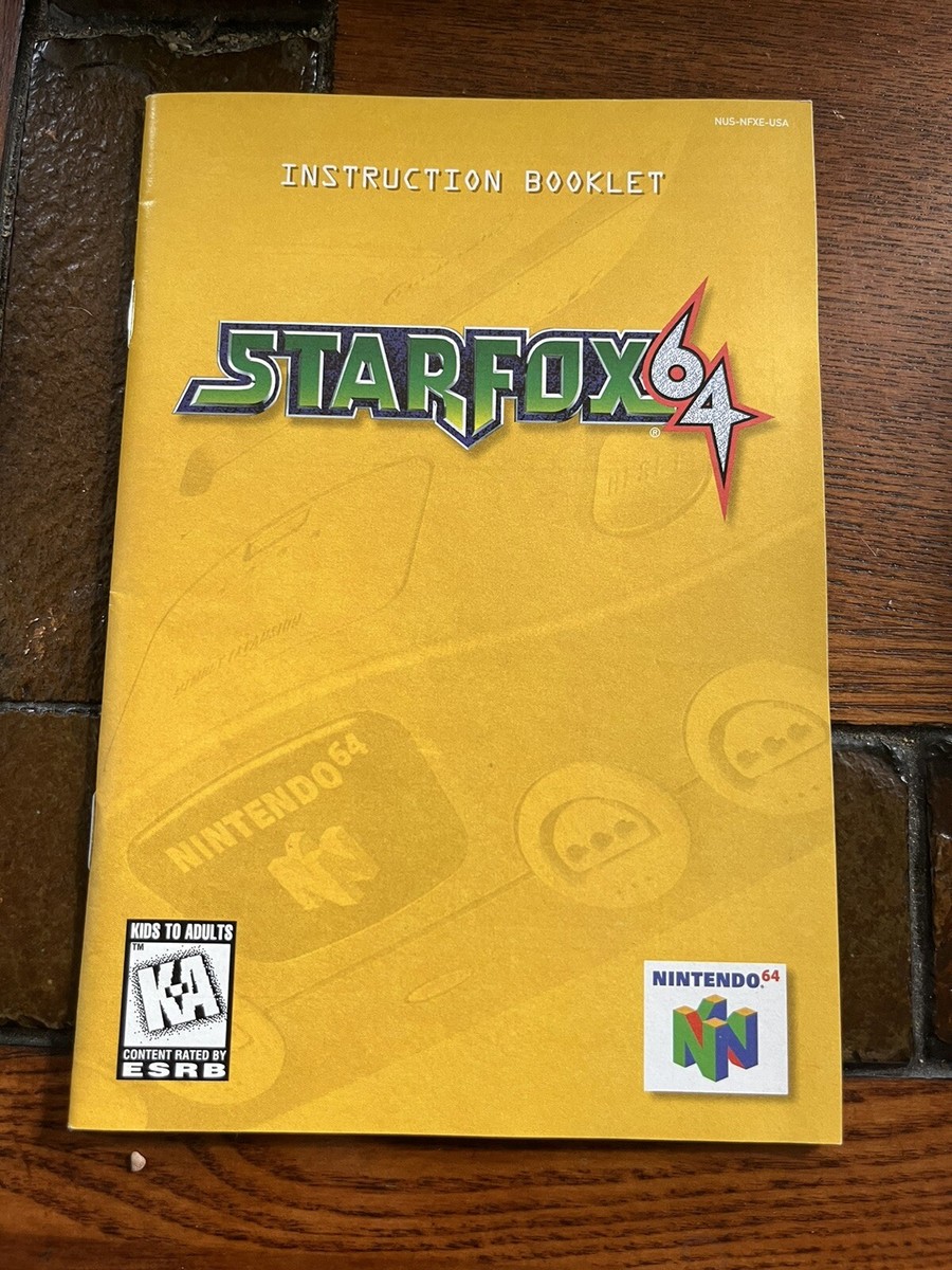 Starfox 64 (Nintendo 64) Authentic N64 Instruction Manual Only