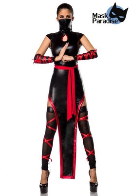 Ninjakostüm Hot Ninja sexy Ninja Kostüm Damen Fasching Karneval Kostümset