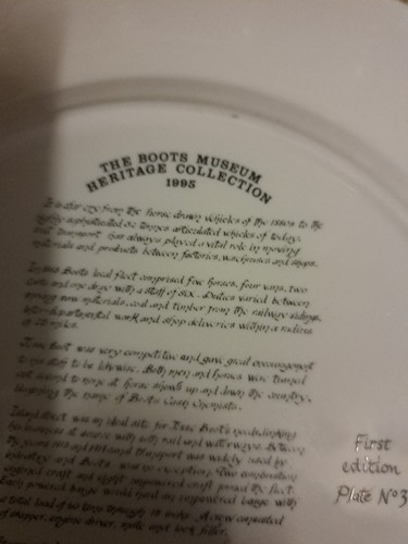 Boots Museum Heritage Collection Plate 27.5 cm 1995 First Edition Plate Number 2 - Picture 5 of 5