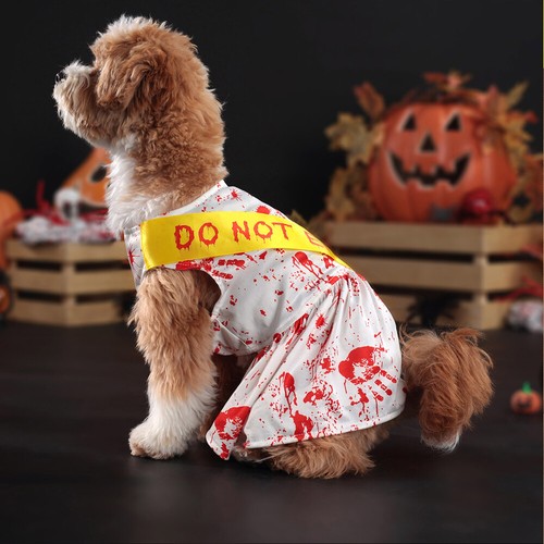 Pet Dog Halloween Outfit Cape Clothes Costume Cat Cute Comfy Dress Christmas - Picture 8 of 20