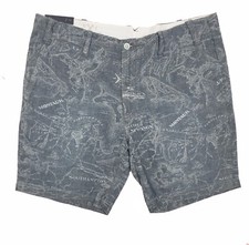 NEW Vintage Polo Ralph Lauren Long Island Map Shorts 38 Chambray Blue Very Rare