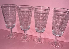 RARE FIND 4 Waterford Crystal Michael Aram Jaipur GOBLETS EUC NO CHIPS