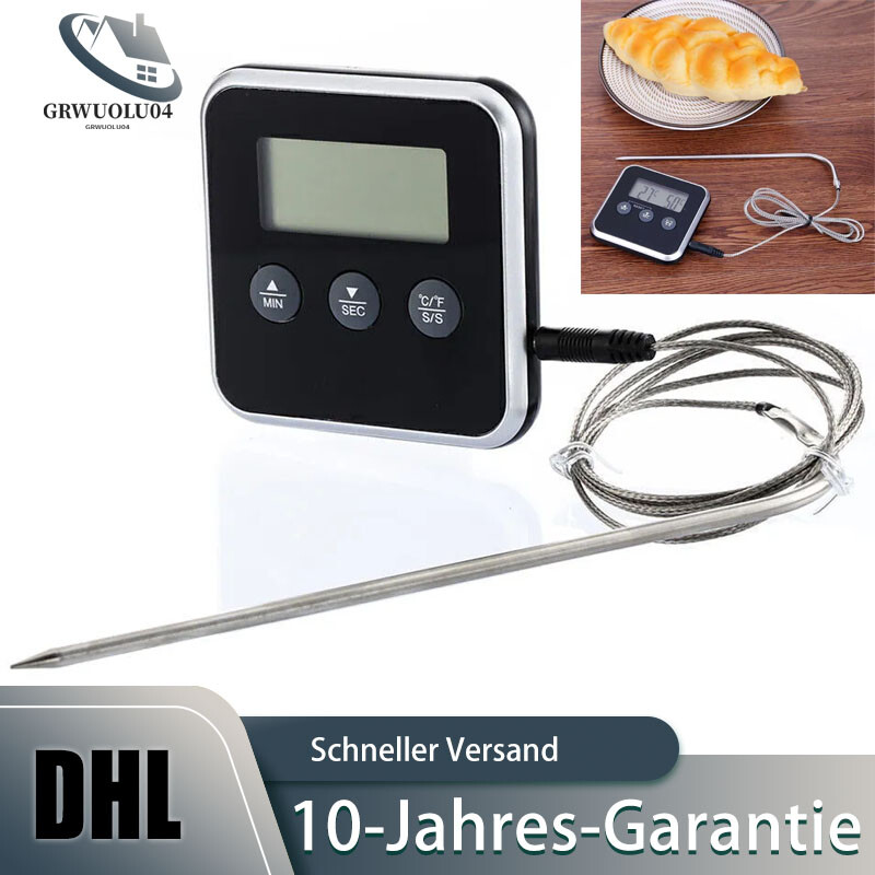 Digitales Grill-Thermometer Kabel für Braten Fleisch Küchen Bbq Grill Bratofen