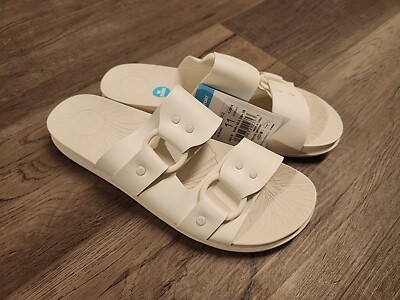 Sz 11 Reef CJ2816 Women's Cushion Vera Cruz Whisper White Chunky Non Slip Slide