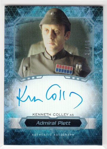 2016 Star Wars Masterwork Foil Auto Kenneth Colley as Admiral Piett 31/50