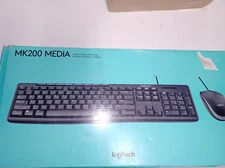 Logitech MK200 Media USB Wired Keyboard & Optical Mouse Combo, 920-002714
