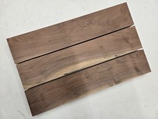 25" Very Nice, 3 Set Of Walnut Live Edge Lumber Wood Kiln Dried Board Slab