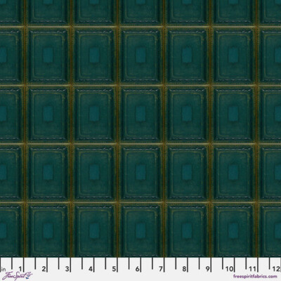 Tim Holtz Palette | Palette Teal | Teal Tiles | Sold by The 1/2 Yard