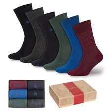 Men’s Bamboo Dress & Trouser Socks – Odor-Free (6 Pairs) 419