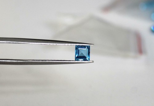 10Pc Natural Swiss Blue Topaz 6mm Cushion Faceted Cut Calibrated Loose Gemstone - Foto 5 di 7